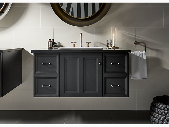 K 99563 Damask 42 Inch Wall Hung Vanity With 1 Door 4